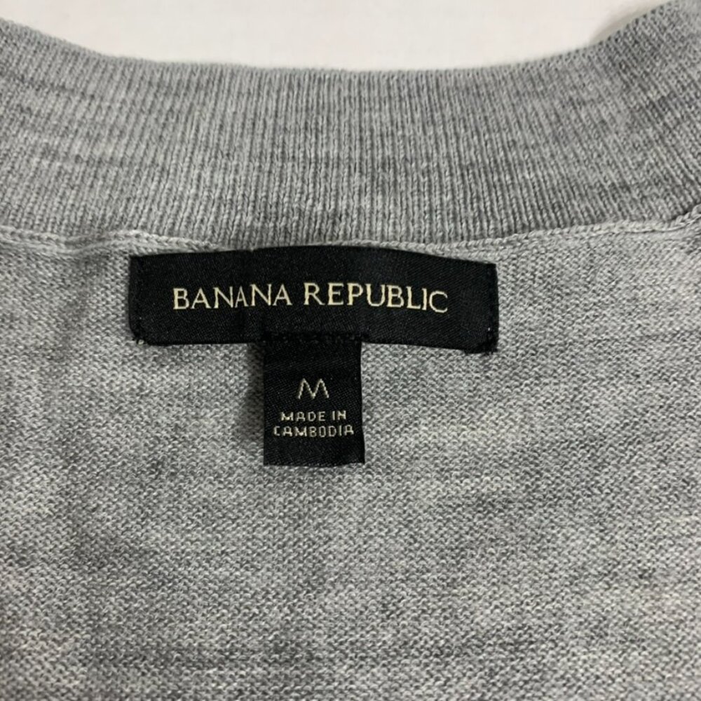 Banana Republic womens medium light gray merino wool sweater - Picture 2 of 11